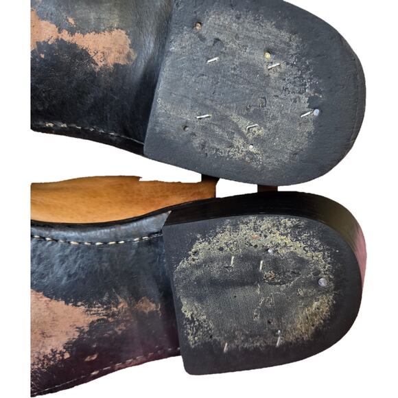 Dan Post Brown Natural Leather Buckstitching Cowboy Western Boots 10D main image 9